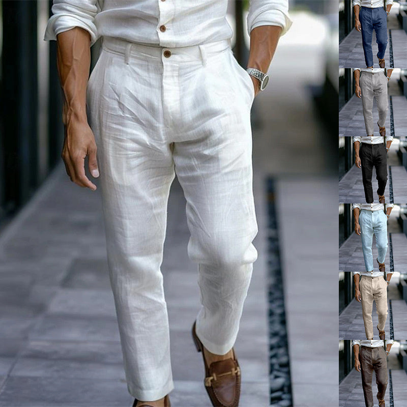 Pantalón casual de lino